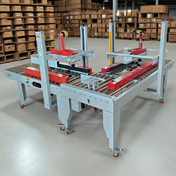 Aircraft Box Sealing and Packing Machine Manufacturer Direct Sales Tape Cross-Sealing Machine No. 13 Half-Height Box Sealing and Labeling Machine