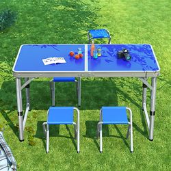 Camping outdoor stalls foldable folding tables and stalls promotional tables picnic tables and chairs small tables aluminum alloy
