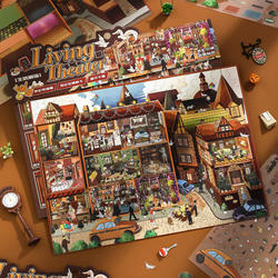 Xinmo British Town 3D Landscape Stickers: Grid Room Cottage Simulated Life Miniature Scene Handmade Stickers