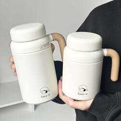 Stainless Steel Thermos Cup for Women 2024 New Model High-Looking Tea Cup Large Capacity Student School Special Water Cup for Men
