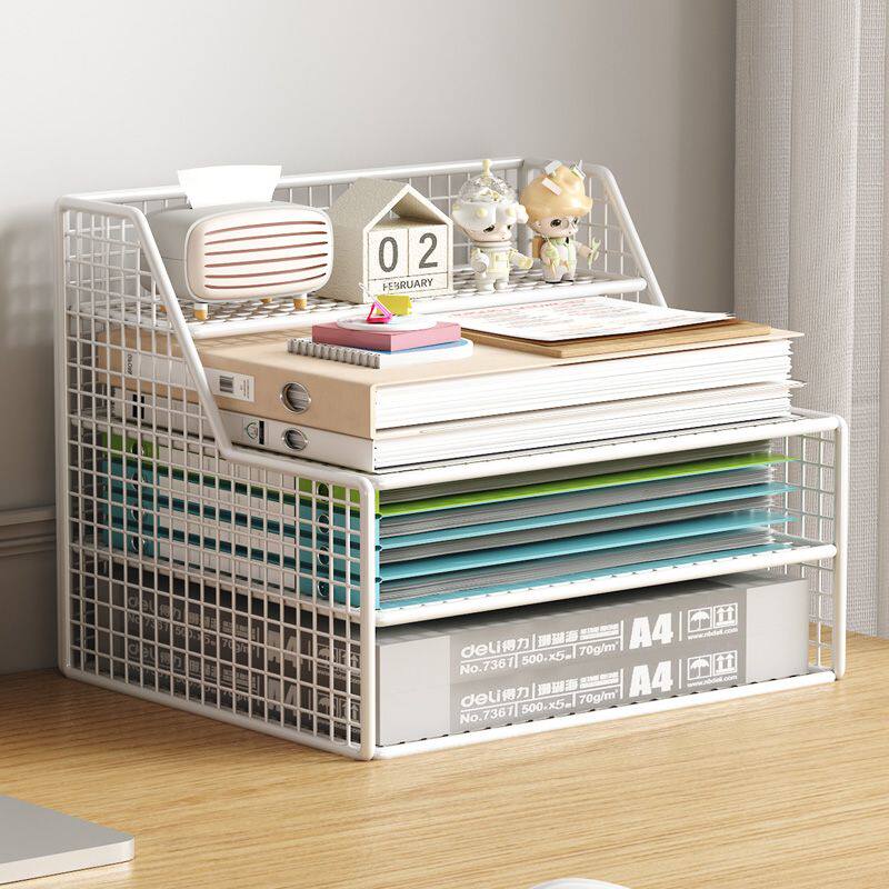 파일 보관함 데스크 보관함 사무실 데스크탑 사무용품 컬렉션 A4 데이터 정리 보관함-