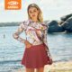 AXESEA split swimsuit women's skirt suit conservative long-sleeved swimsuit quick-drying sunscreen jellyfish suit surfing suit