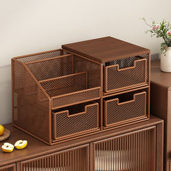 Desktop Coffee Machine Storage Rack, Drawer-Style Organizer for Dining Table, Snack Holder, Tea Bag and Cup Organizer