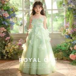Forest-Style Green Children's Dress 2026 Spring/Summer Girls' Piano Performance Birthday Cute Little Host Evening Dress