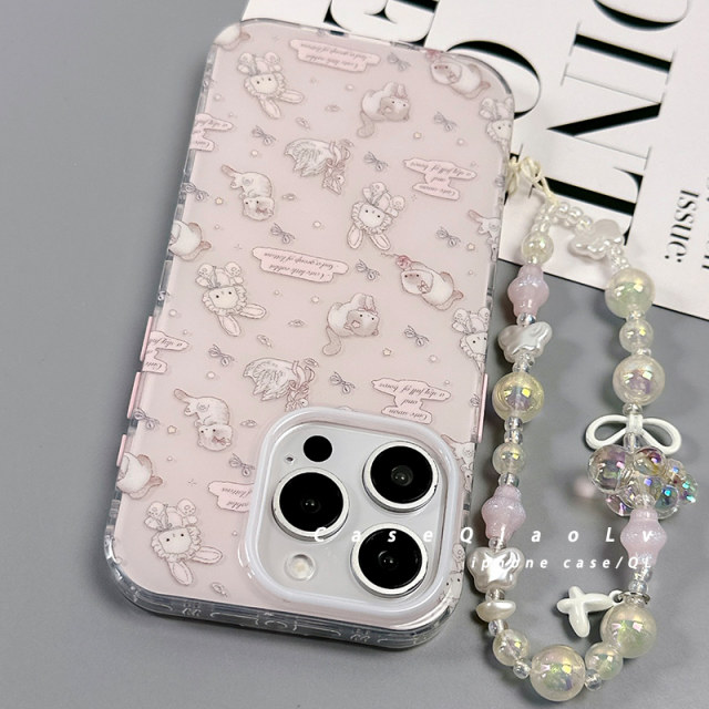 Shell companion suitable for Apple 16 mobile phone case iPhone16ProMax new Apple 15 protective cover iPhone13 silicone 17Pro all-inclusive 14 cute and super good-looking with chain anti-fall soft female ins