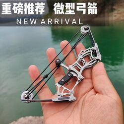 Mini Bow and Arrow, Small Pulley Bow, Short Shaft Bow, Indoor Target Shooting Toy, Competitive Leisure Outdoor Equipment, Compound Bow