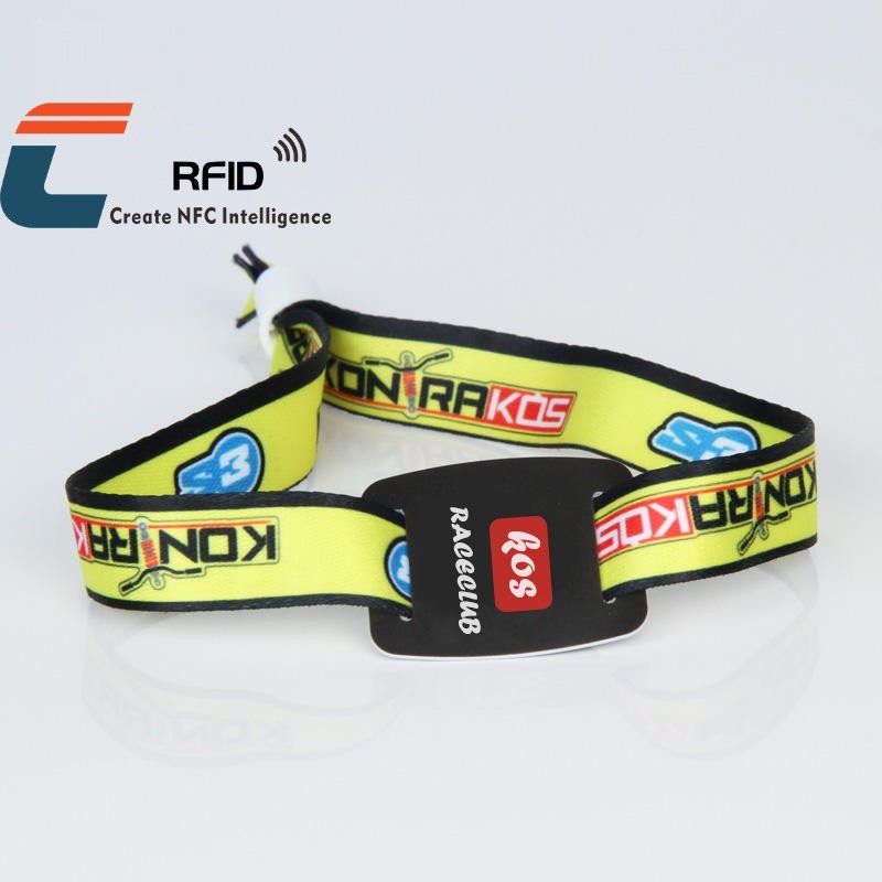 Storage wristband nfc smart woven radio frequency rfid Cnrfid