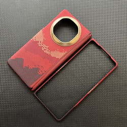 Suitable for Huawei Matex6 Original Kevlar Mobile Phone Case Metal Frame Foldableing Screen All-Inclusive 600D Aramid Fiber High-End Business Collector's Edition X5 Strong Adsorption Magnetic Charging Central Axis Protective Cover