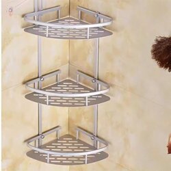 Perforated Stainless Steel Bathroom Triangular Storage Rack Wall-Mounted Shower Room Tripod Toilet Supplies