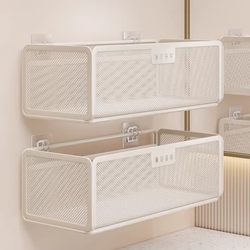 Bathroom Storage Rack, Wall-Mounted Organizer for Bathroom and Toilet, No-Drill Multifunctional Hanging Rack for Washbasin