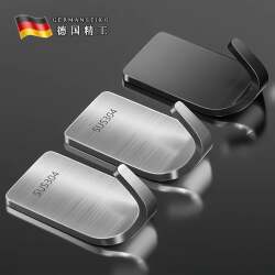 German Strong Adhesive Hooks, No-Drill, for Kitchen and Bathroom, Wall-Mounted, Traceless, Stainless Steel, Heavy-Duty Hooks