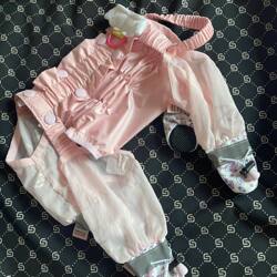 Dog Outdoor Anti-Dirt and Anti-Pee Overalls for Medium and Small Dogs, Teddy Jumpsuit with Foot Covers, Pet Jumpsuit Shoe Covers