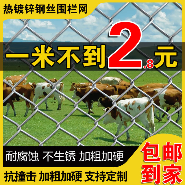 Galvanized wire mesh steel wire mesh fence fence outdoor guardrail net household breeding cattle and sheep chicken net vegetable garden protection