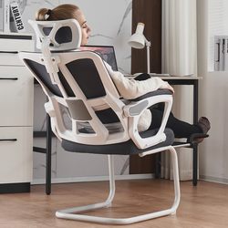 Comfortable Sedentary Office Chair, Home Reclining Computer Chair, Ergonomic Chair, Study Chair, Waist-Protecting Breathable Mesh Chair