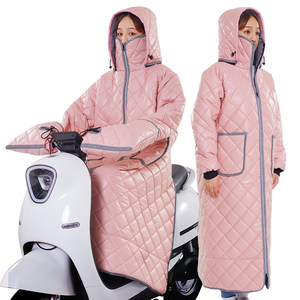 Electric vehicle windshield, waterproof, cold and velvet, thickened and warm riding bicycle, windshield, women's battery car windbreaker