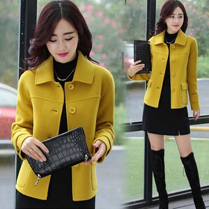 Mao woolen jacket short 2022 autumn and winter new Korean version of the loose and thin woolen woolen, short jacket, foreign jacket
