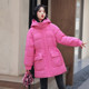 Mid-length thickened women's down cotton coat cotton jacket 2025 winter new Korean casual loose bread jacket