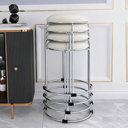 High Stool, Home Bar Stool, Front Desk Stool, Strong and Durable High Stool That Does Not Take up Space, Can Store Stool 60cm High