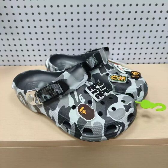 Camouflage Ape Man Bepp Children's Croc Shoes Summer Boys' Baotou Slippers Parent-child Baby Adult Croc Shoes