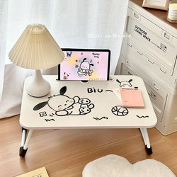 Cute Bed-Side Table for Students in Dormitories, Foldable Computer Desk for Lazy People, Home Bay Window Desk, Study Small Table Board