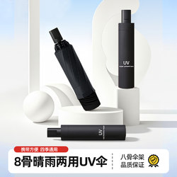 8-Rib Manual Sunshade Umbrella for Women, Summer Folding Umbrella for Men, Dual-Use for Sun and Rain, Uv Protection Sun Umbrella Fz