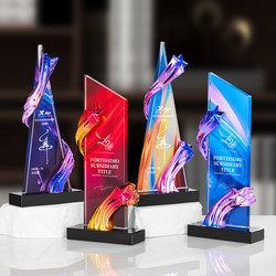 Creative Annual Meeting Honor Trophy, Customized for the Year of the Dragon, Crystal Medal Award, Resin Pentagram Company Souvenir