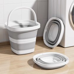 Folding Bucket for Home Use, Student Dormitory, Plastic Bucket, Large Capacity, Portable, Travel, Outdoor, Car-Mounted, Fishing Bucket