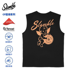 Slamble Men's Cf Sports Fitness Training Sleeveless Vest Lyocell Breathable Quick-Drying Sweat-Absorbent Summer New Style