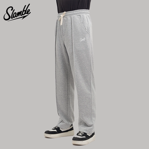 
SLAMBLE men's sports trousers basketball training casual loose cutting strip straight American sweatpants new autumn