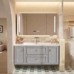 French New Ceramic Integrated Basin Bathroom Cabinet Bathroom Cabinet Washbasin Cabinet Combination Bathroom Washbasin Washbasin