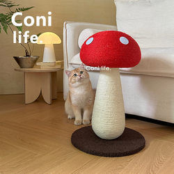 Coni Life Red Mushroom Cat Scratching Board, High Version, Wear-Resistant, Non-Shedding, Cat Climbing Frame, Scratching Post, Claw Sharpening Pet Toy