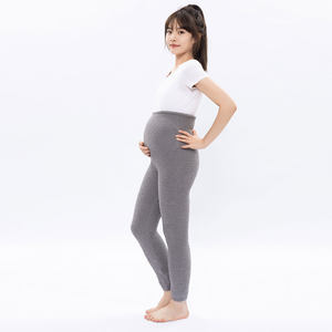 
Pregnant women's warm pants without traces and integrated elastic large size fat thick plush autumn and winter base trousers cannot be worn outside