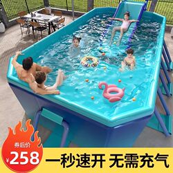 Children's Inflatable Swimming Pool, Large Outdoor Adult Swimming Pool, Foldable and Thickened Family Paddling Pool