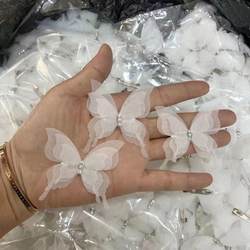 Lace Curtains with Butterfly Design, Self-Adhesive Pins, New Three-Layer Sheer Fabric, DIY Accessories, Decorative, Fresh and Fairy-Like Bow