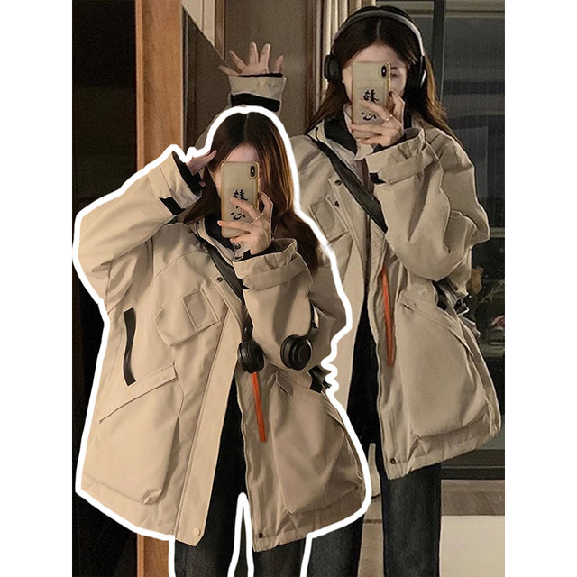 300Jin [Jin equals 0.5 kg] Large size fat mm American retro cotton thickened cotton suit for women's spring new workwear park overcoming the trend of jacket
