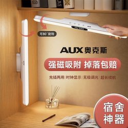 Bedside Lamp for Eye Protection, Study-Specific, Student Dormitory Lamp, Upper Bunk Hook, Magnetic Attachment, No-Drill, Rechargeable, Long-Lasting Battery Life, Desk Lamp