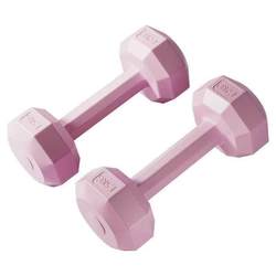 Dumbbells for Youth Fitness, Home Use, 2kg Pair, Women's Equipment, Belly Slimming Barbell, Kettlebell, Children's Rubber-Coated Dumbbells
