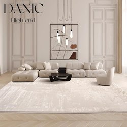 Carpet for Living Room, Modern Minimalist Floor Mat, High-End Italian and French Style Coffee Table Sofa Rug, Light Luxury Warm Color Bedroom Carpet