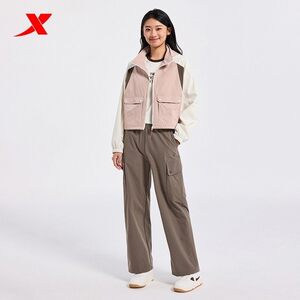 
Xtep double layer windbreaker women's spring cardigan coat outdoor thin casual jacket suit 976328150435