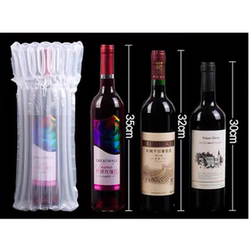 Red Wine Air Column Bag, 7 Columns, 750ml, Thickened, Shockproof, Anti-Drop, for Express Delivery, Foam Bubble Column, Inflatable Bubble Roll Film