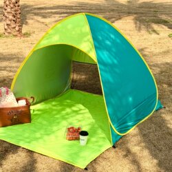 Camping Tent Outdoor Folding Portable Simple Quick-Open Beach Tent Children's Picnic Sunshade Sun Protection Rainproof Thickened