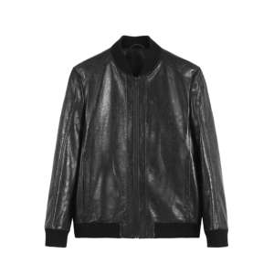 
ANDREW MACKENZIE Men's Autumn and Winter Trendy and Comfortable Sheep Leather Baseball Collar Jacket and Leather Clothes
