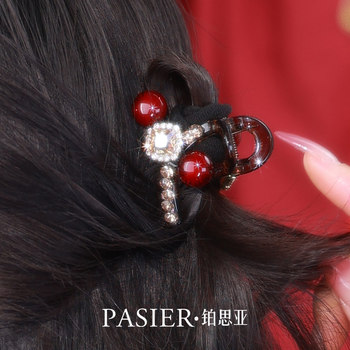 Bosia sugar cube hair clip for women with half-tied hair on the back of the head, small size grab clip new light luxury versatile bangs hair clip headdress