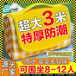Picnic Mat Thickened with Aluminum Mold, Moisture-Proof Outdoor Picnic Cloth Mat, Waterproof Picnic Park Camping Portable Picnic Mat