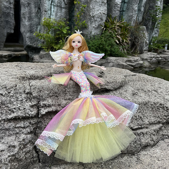 Liangcai Mermaid Princess Doll Girl Toys Toy Children's Net Red Manual Doll Dance Class Gift Birthday Gift
