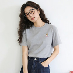 Jeanswest Z New Spring Women's Pure Cotton Zebra Print Simple Comfortable Skin-Friendly Fitted Short Sleeve T-Shirt Casual Top X