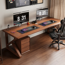 Fanchen Xinghe Double-Sided Colored Solid Wood Computer Desk for Home Desktop Bedroom Office Workstation Double-Person Gaming Desk