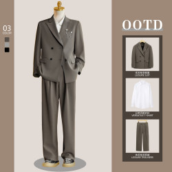 Woodpecker Casual Wrinkle-Free Suit Jacket Men's Suit with a Draping Feel, High-End Feel, Loose and Stylish Commuter Suit