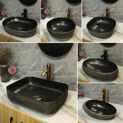 American-Style Minimalist Washbasin, Ceramic Vintage Washbasin, Household Bathroom Countertop Basin, Balcony Outdoor Art Basin