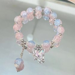 Children's Bracelets, Girls' Beaded Bracelets, Crystal Beads, Bracelets for Best Friends, Bracelets for Two or Three People, Exquisite Bracelets for Little Girls